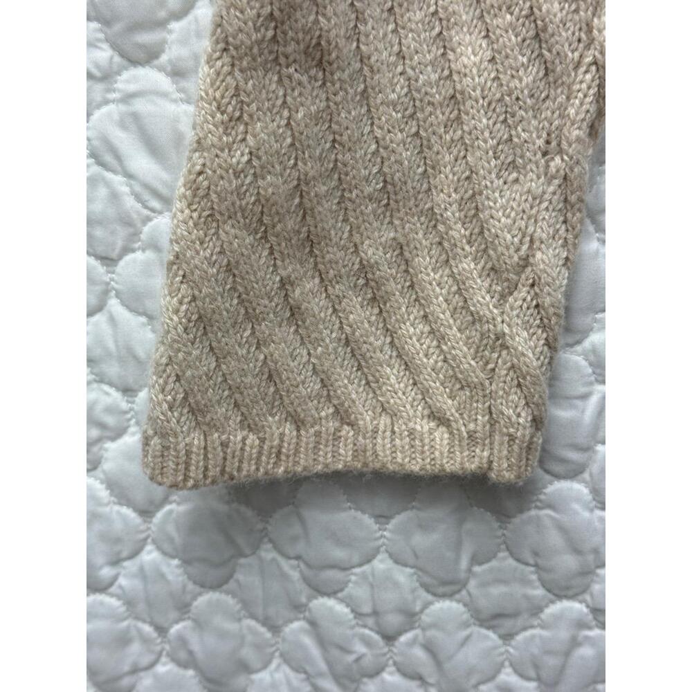 J Jill Cream Ribbed Mock Turtleneck Long Sleeve Sweater Size Small - Picture 4 of 9